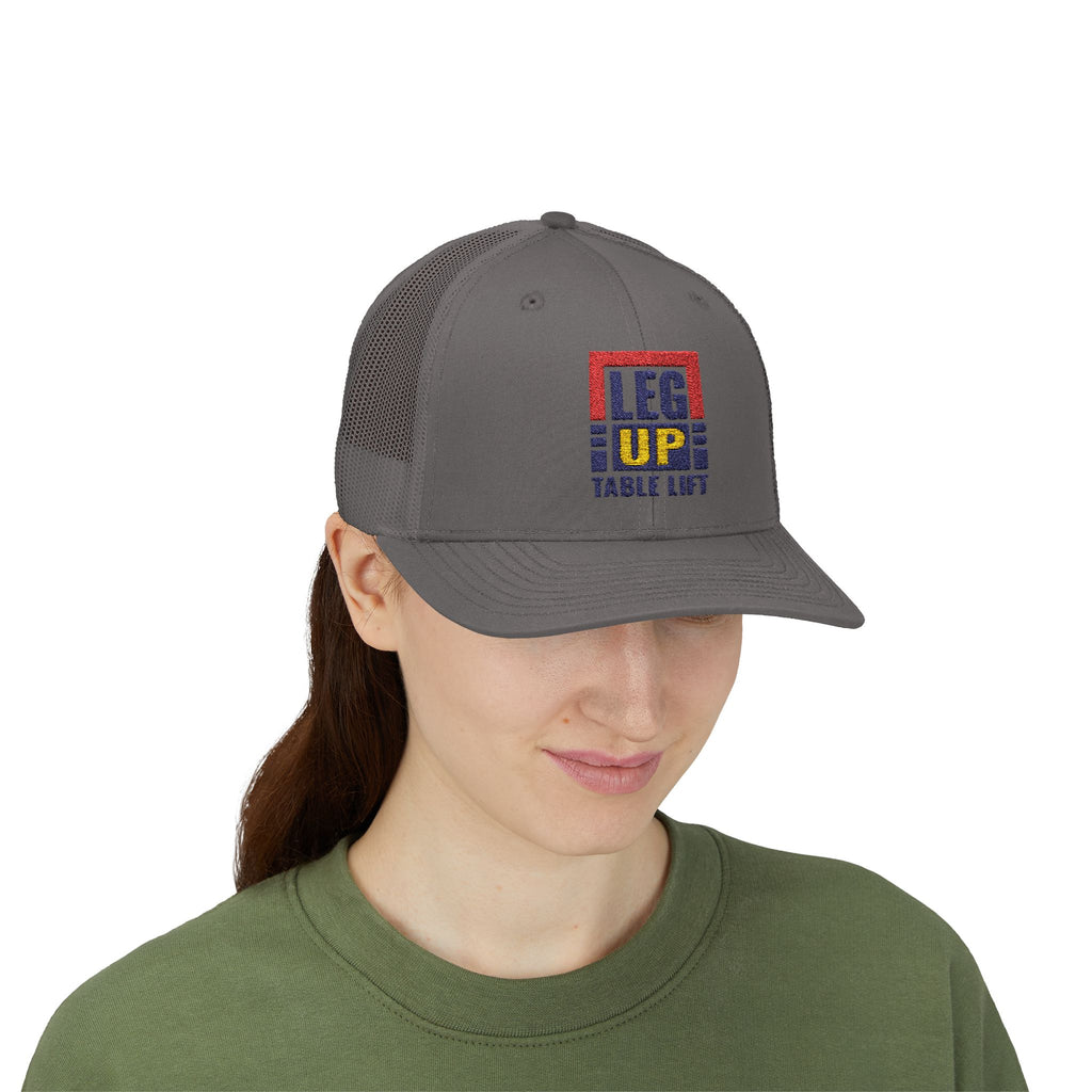 Leg Up Family First Embroidered Trucker Cap