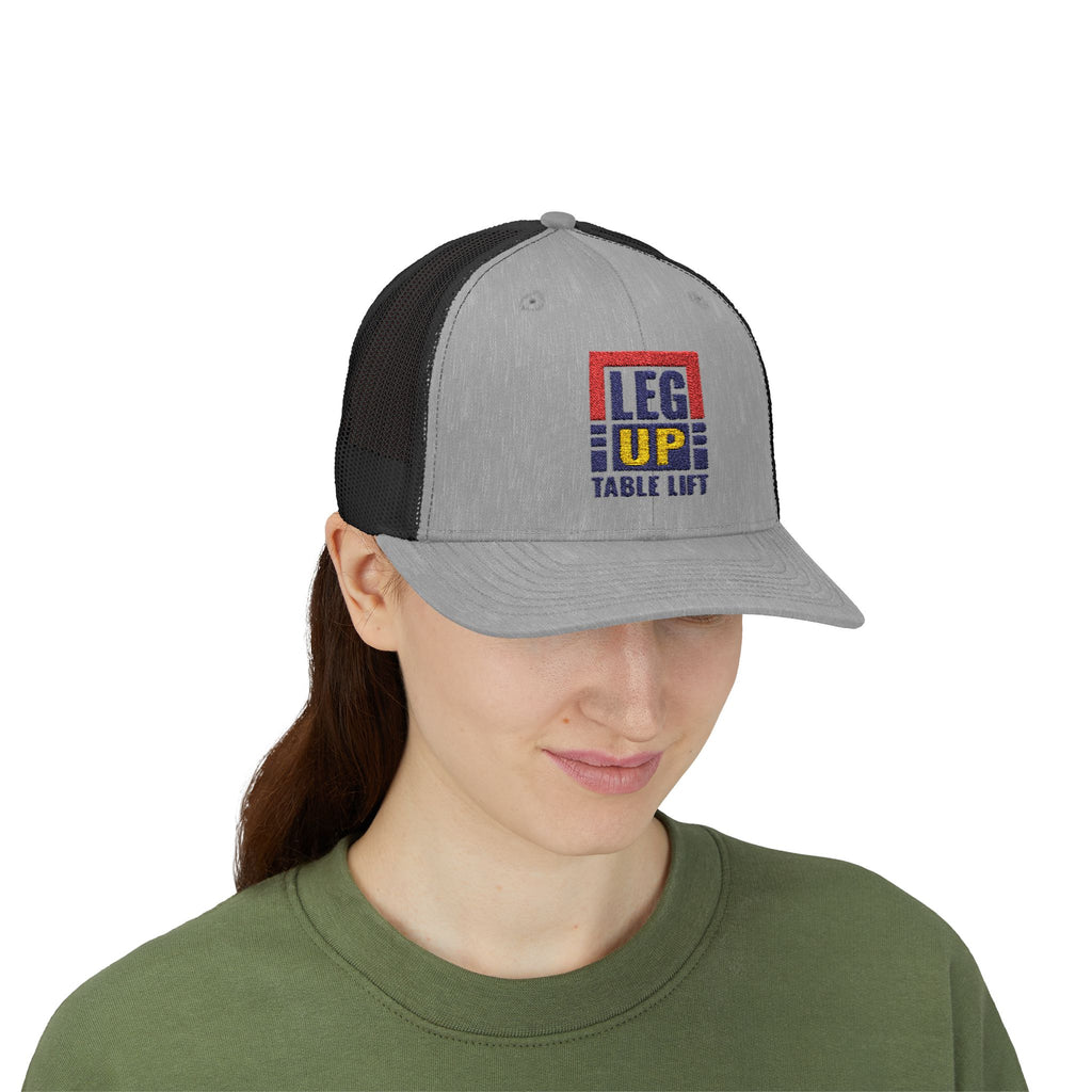 Leg Up Family First Embroidered Trucker Cap